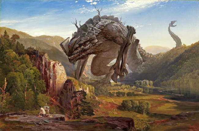 monsters invade famous paintings