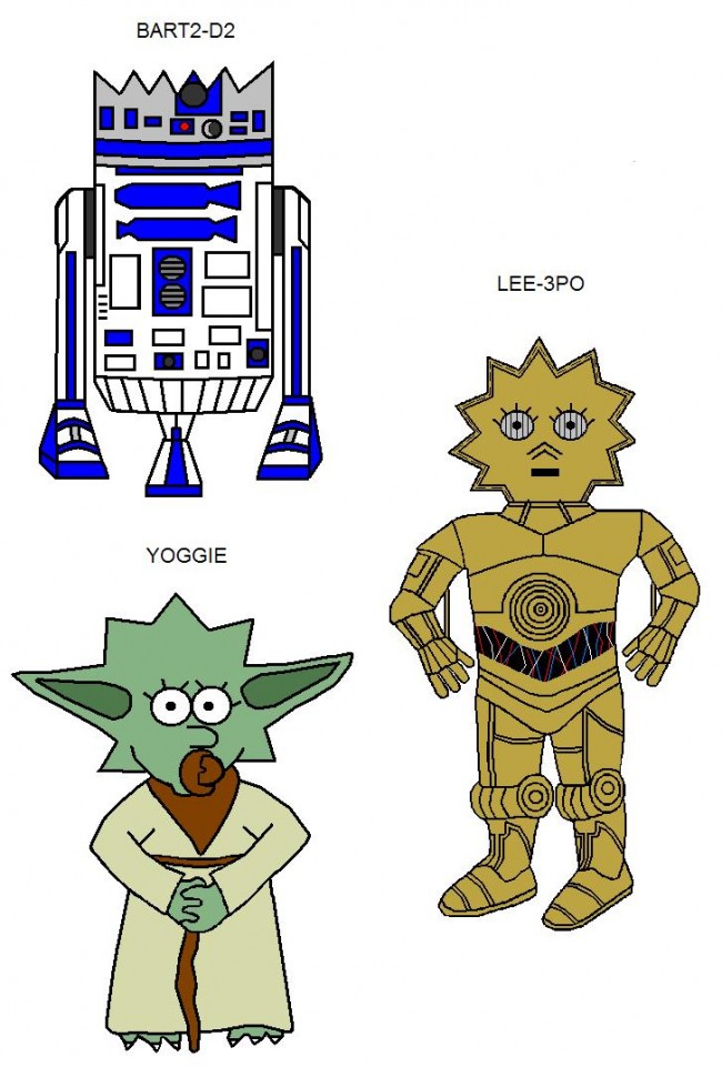 star wars simpsons mashup