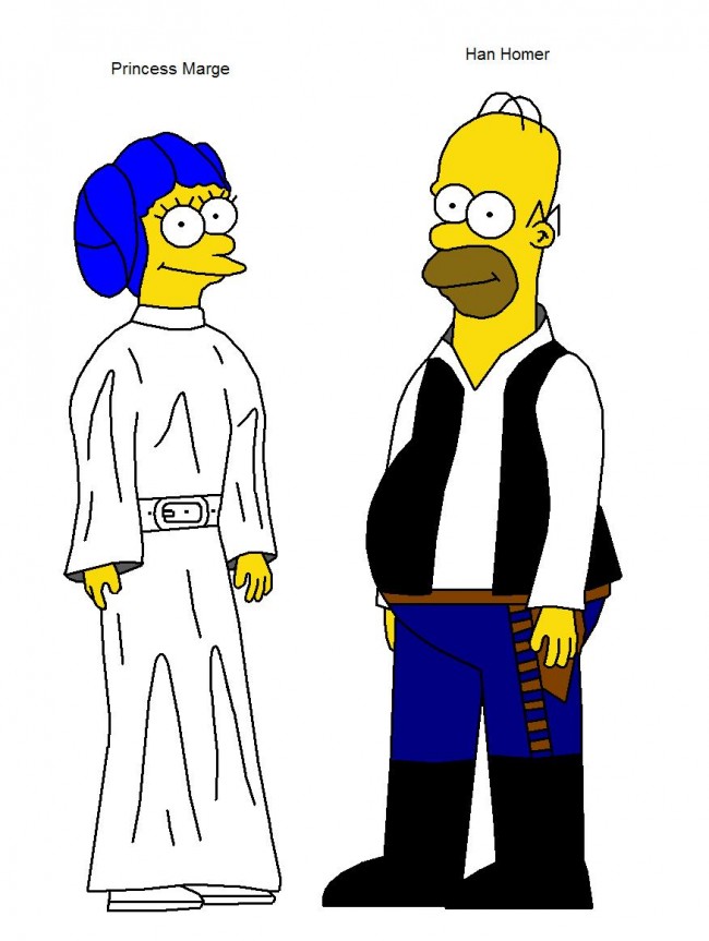 star wars simpsons mashup