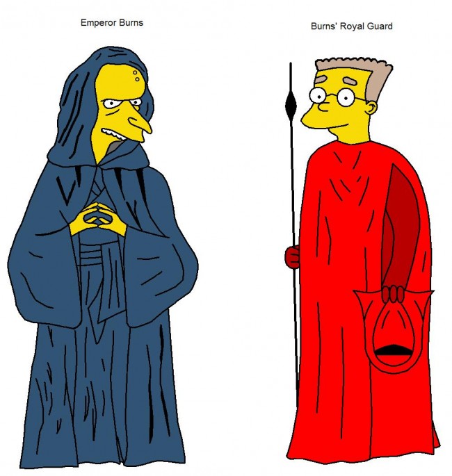 star wars simpsons mashup