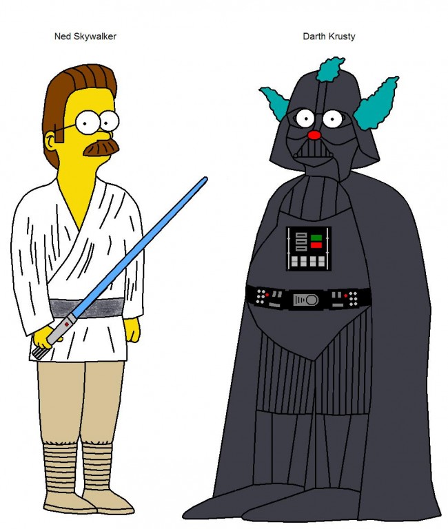 star wars simpsons mashup