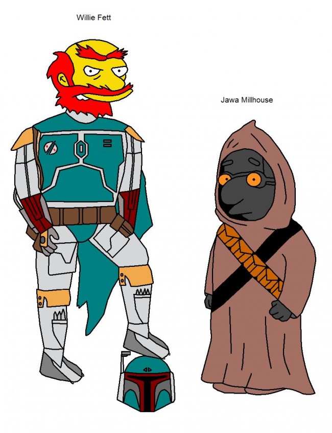 star wars simpsons mashup