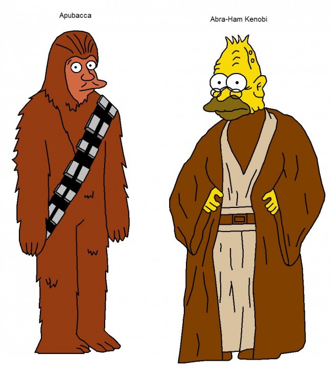 star wars simpsons mashup