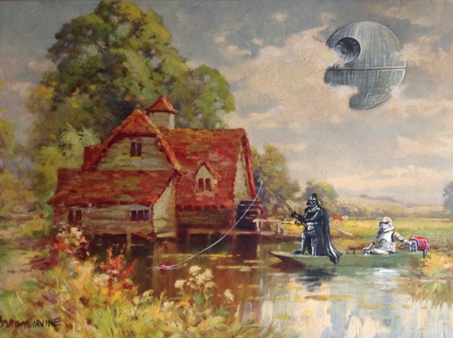 geeky thrift store paintings
