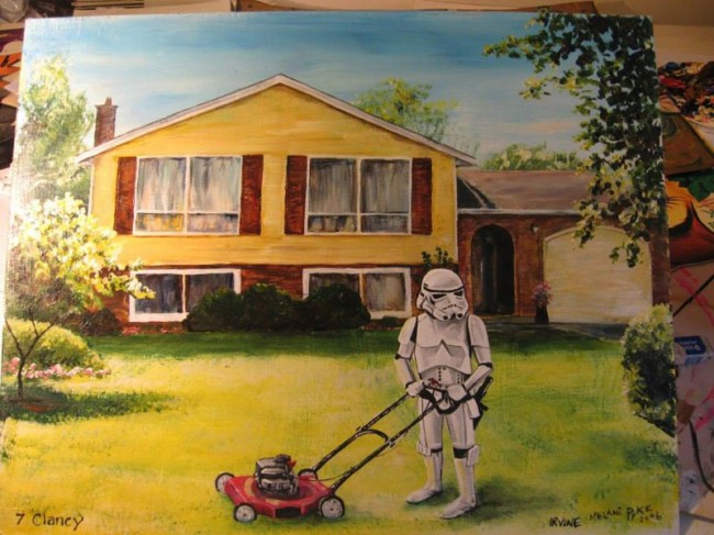geeky thrift store paintings