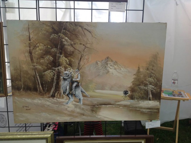 geeky thrift store paintings
