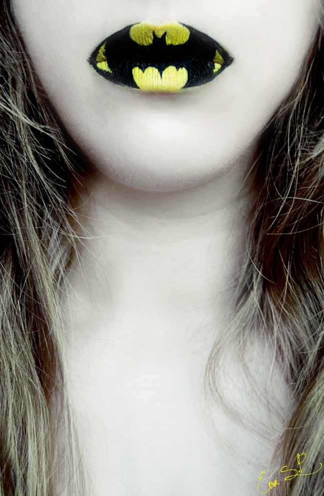 geeky makeup lip art