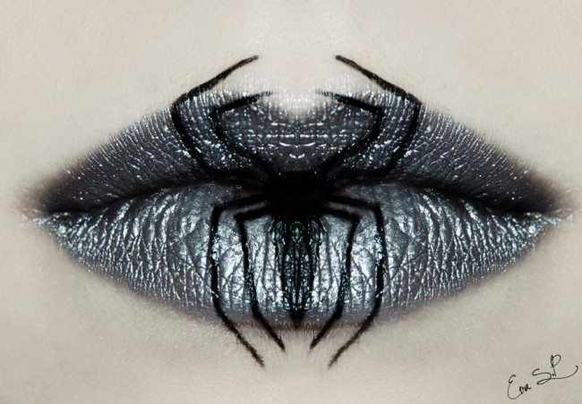 geeky makeup lip art