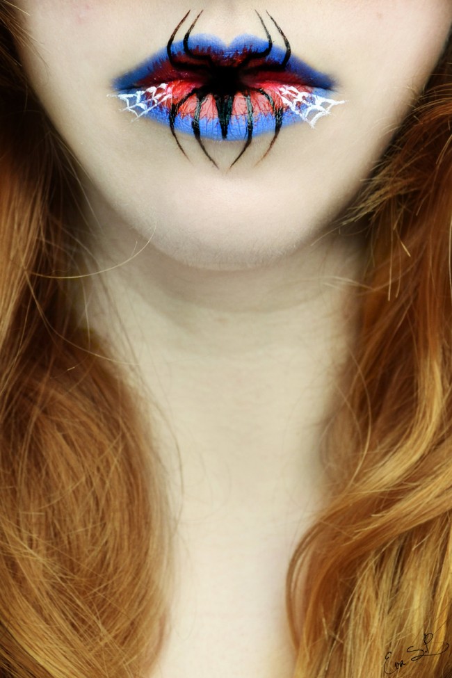 geeky makeup lip art