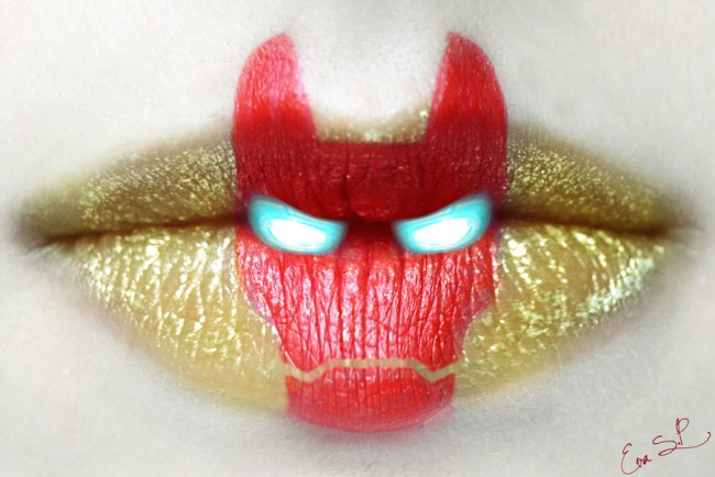 geeky makeup lip art