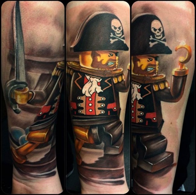 lego mini figure tatooes