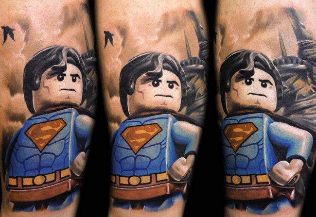 lego mini figure tatooes