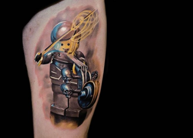 lego mini figure tatooes