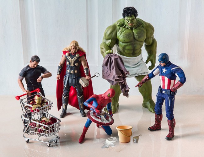 marvel action figure photography