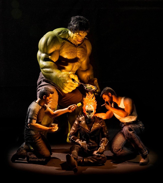 marvel action figure photography