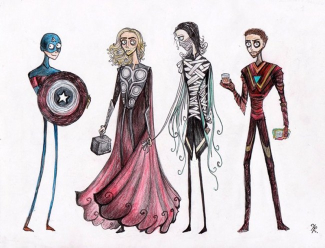 tim burton avengers
