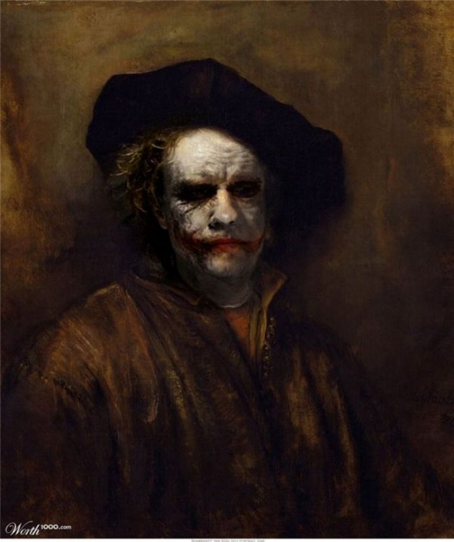 superheroes in famous paintings