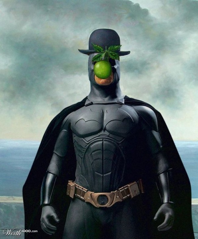 superheroes in famous paintings