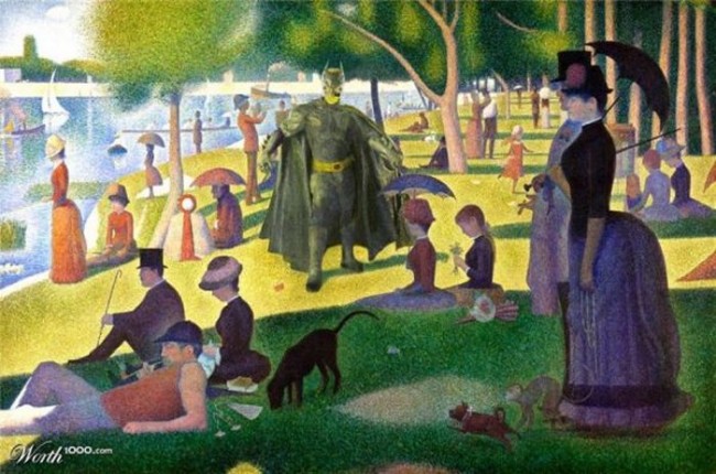 superheroes in famous paintings