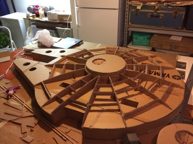 cardboard star wars millenium falcon