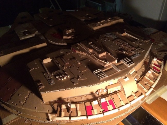 cardboard star wars millenium falcon