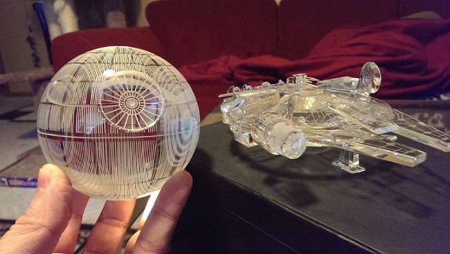 glass millennium falcon