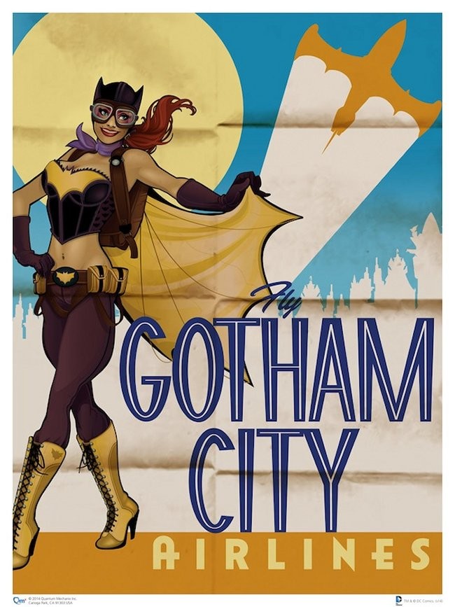Sexy Vintage Style Superheroine Pin-Up Ads