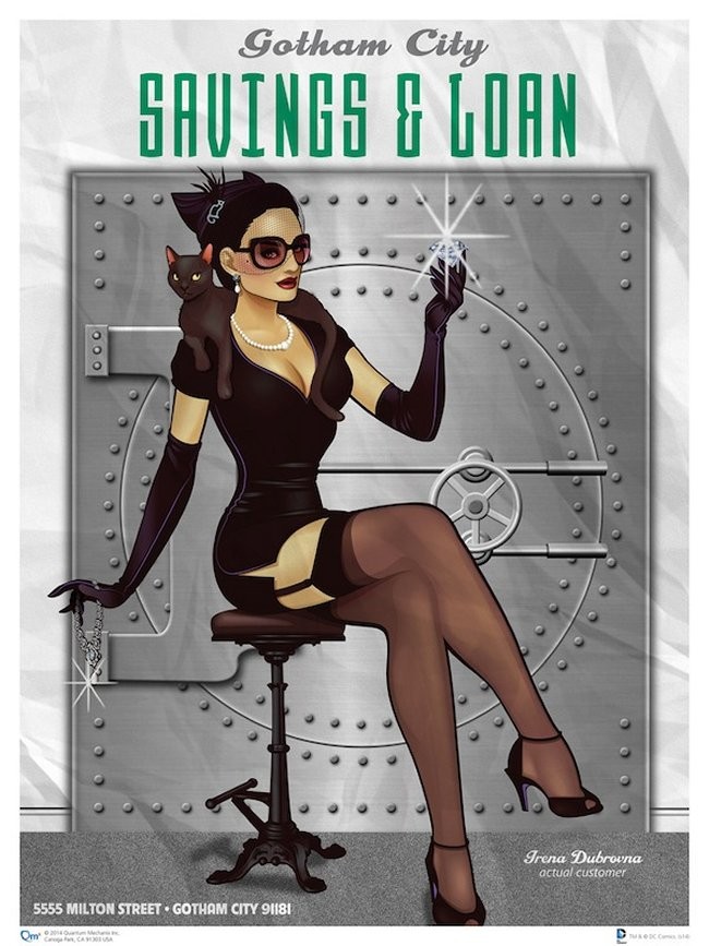 Sexy Vintage Style Superheroine Pin-Up Ads