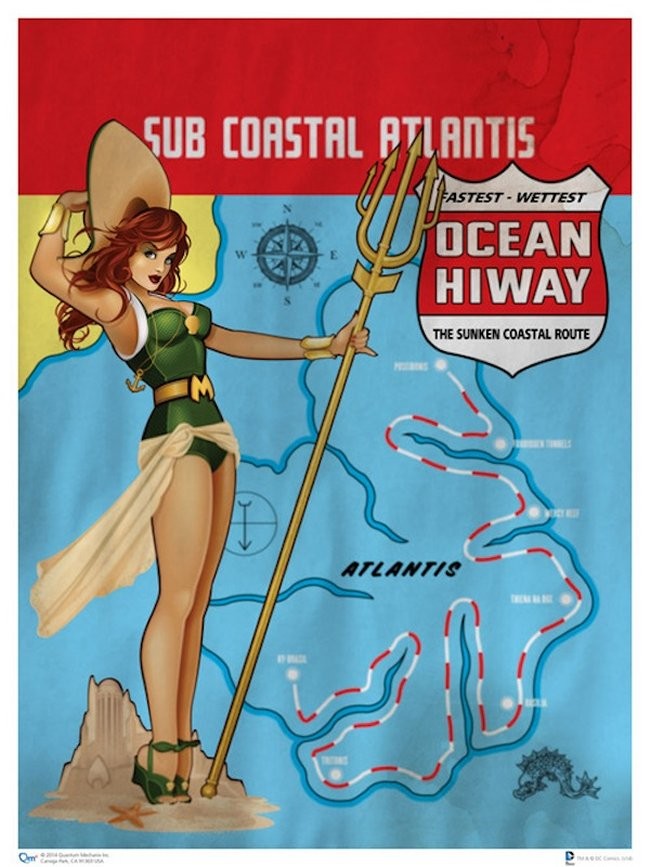 Sexy Vintage Style Superheroine Pin-Up Ads