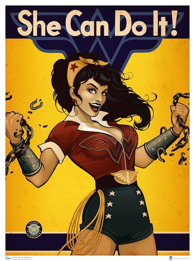 Sexy Vintage Style Superheroine Pin-Up Ads
