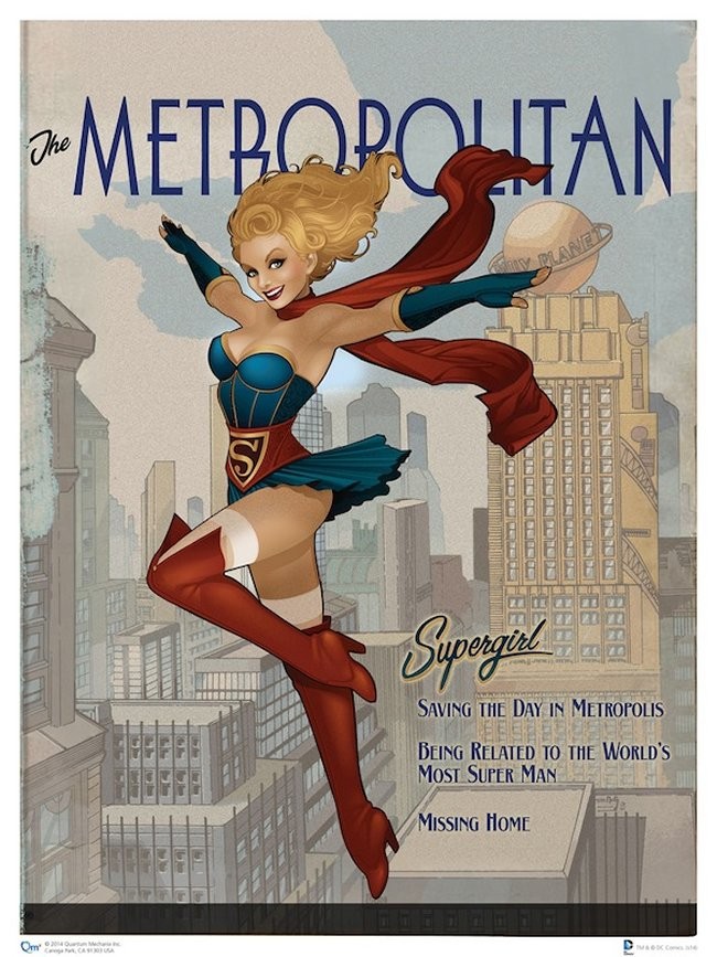 Sexy Vintage Style Superheroine Pin-Up Ads