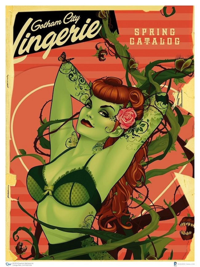 Sexy Vintage Style Superheroine Pin-Up Ads