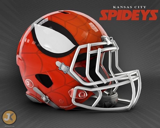 Marvel Themed Football Helmets