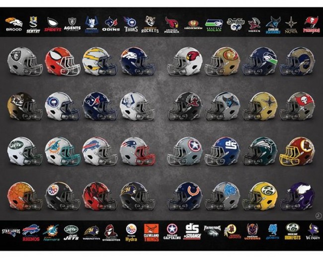 Marvel Themed Football Helmets