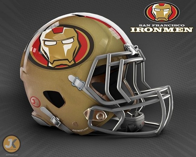 Marvel Themed Football Helmets