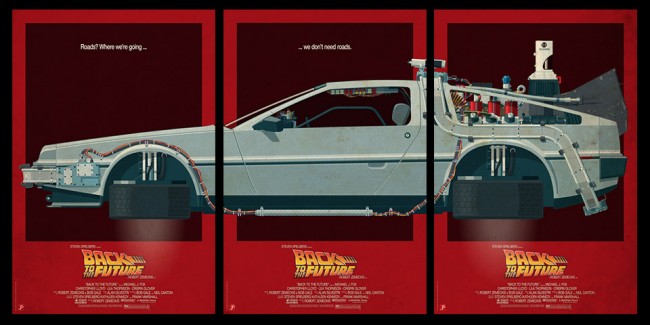 sci fi vehicle triptych art