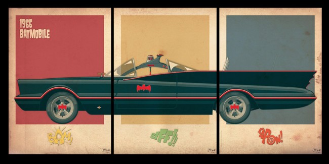 sci fi vehicle triptych art