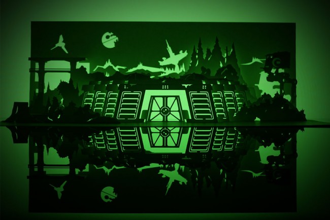 Scenes From Star Wars Created From A Single Sheet Of Paper
