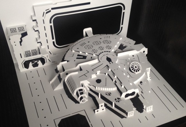 Scenes From Star Wars Created From A Single Sheet Of Paper