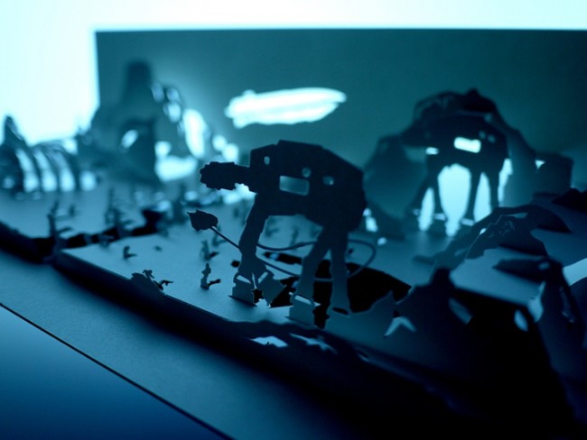 Scenes From Star Wars Created From A Single Sheet Of Paper