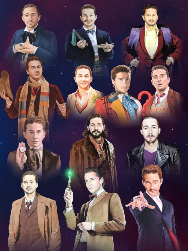 Doctor Who Shia LaBeouf As Every Version Of The Timelord