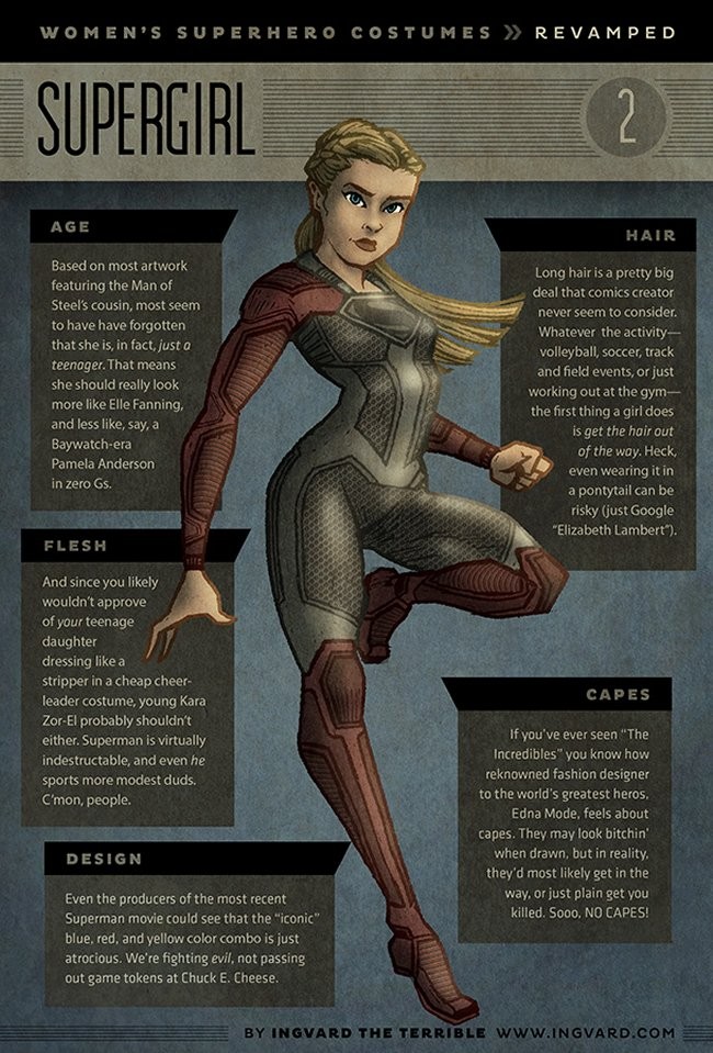 Female Superhero Costumes With Practical Redesigns
