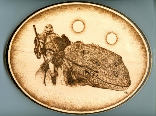 Sci-Fi Wood Burning Art