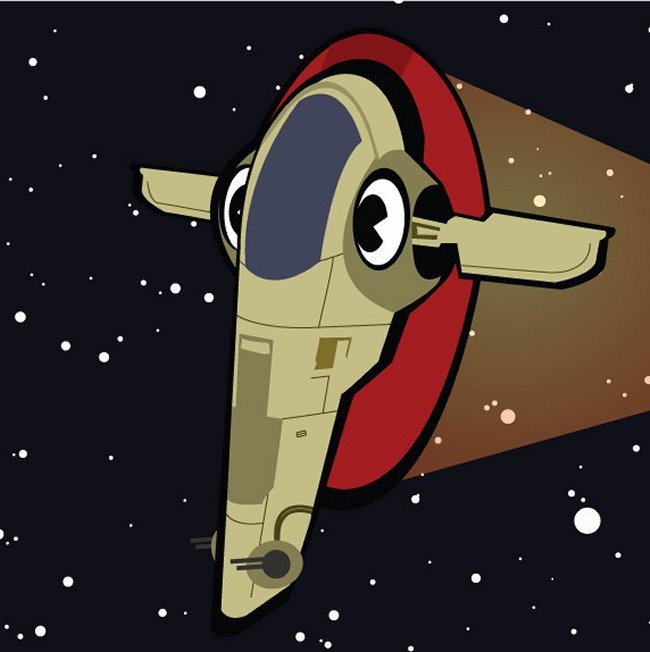 Whimsical Star Wars Spaceships And Vehicle Artwork