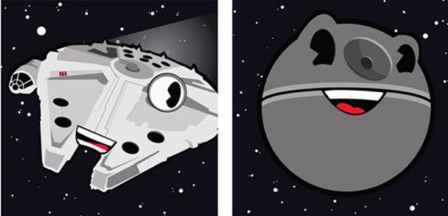 Whimsical Star Wars Spaceships And Vehicle Artwork