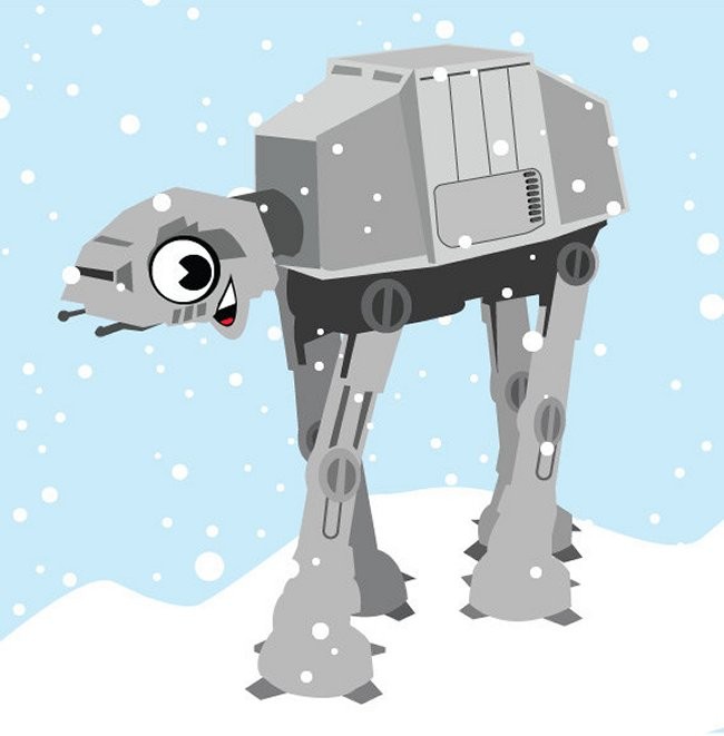 Whimsical Star Wars Spaceships And Vehicle Artwork