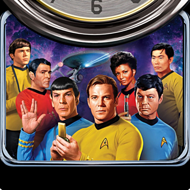 bradford exchange star trek cuckoo clock