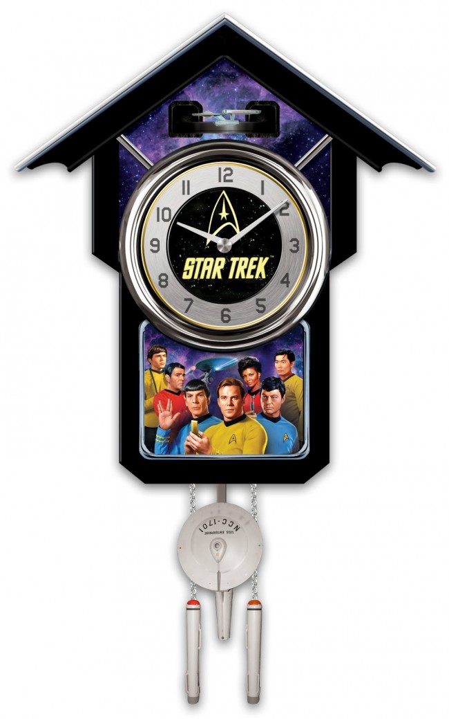 bradford exchange star trek cuckoo clock