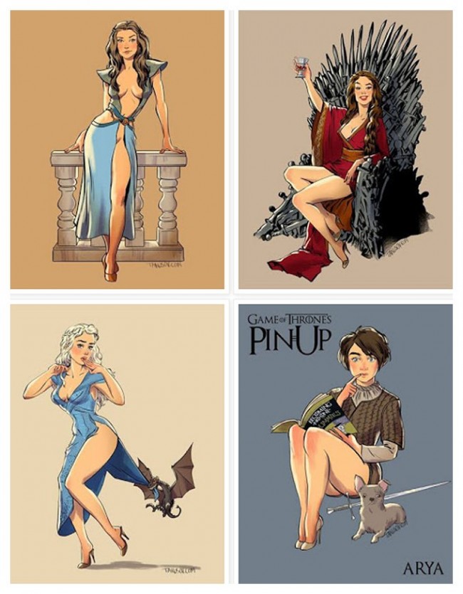 game of thrones pinup girls