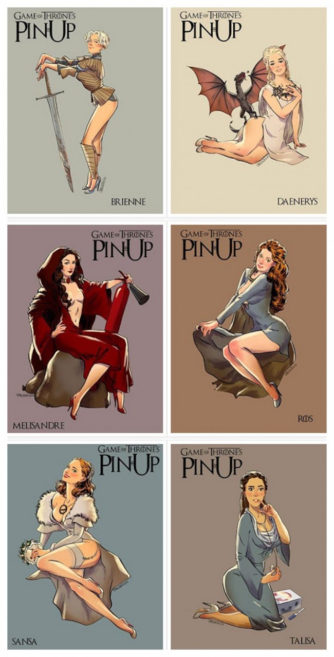 game of thrones pinup girls